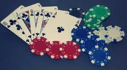 Betting interface during play Live blackjack betting layout with chip selector and player hand display